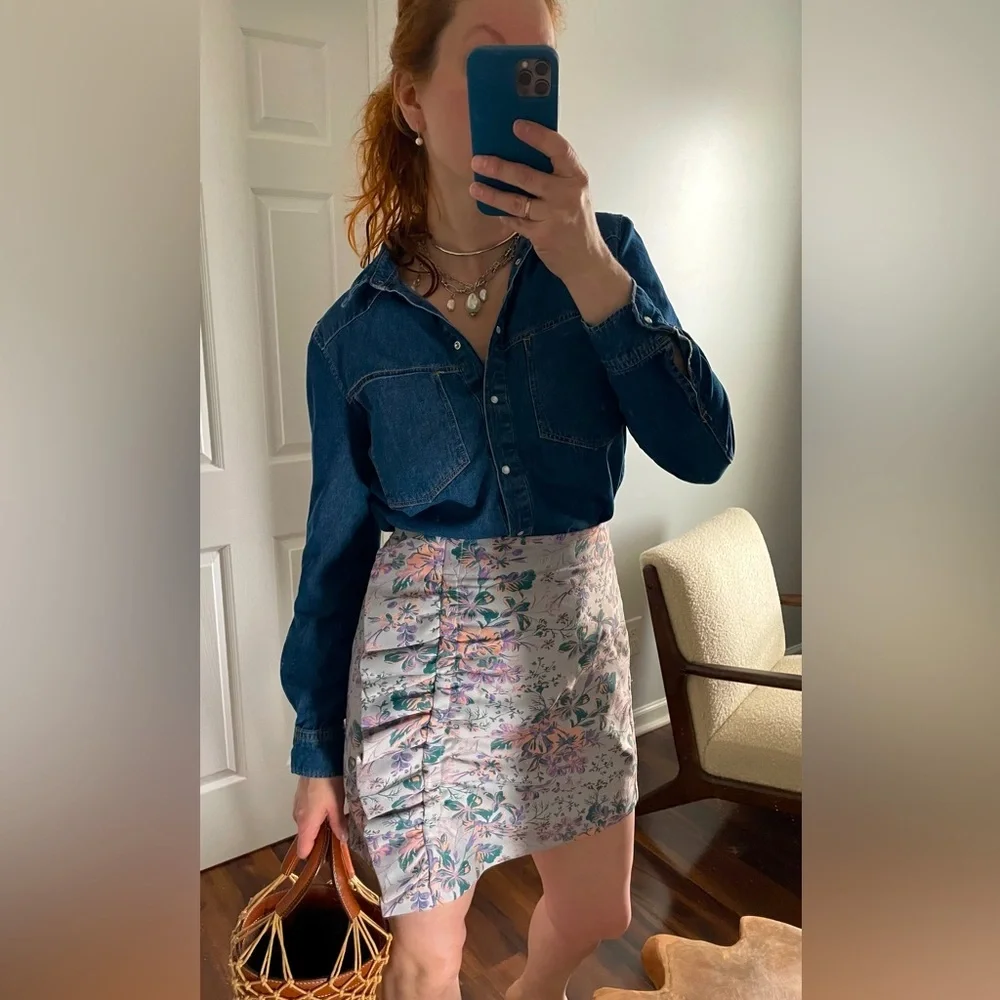 ZARA  jacquard mini skirt 9006/062/330 size S -excellent condition - Picture 2 of 11